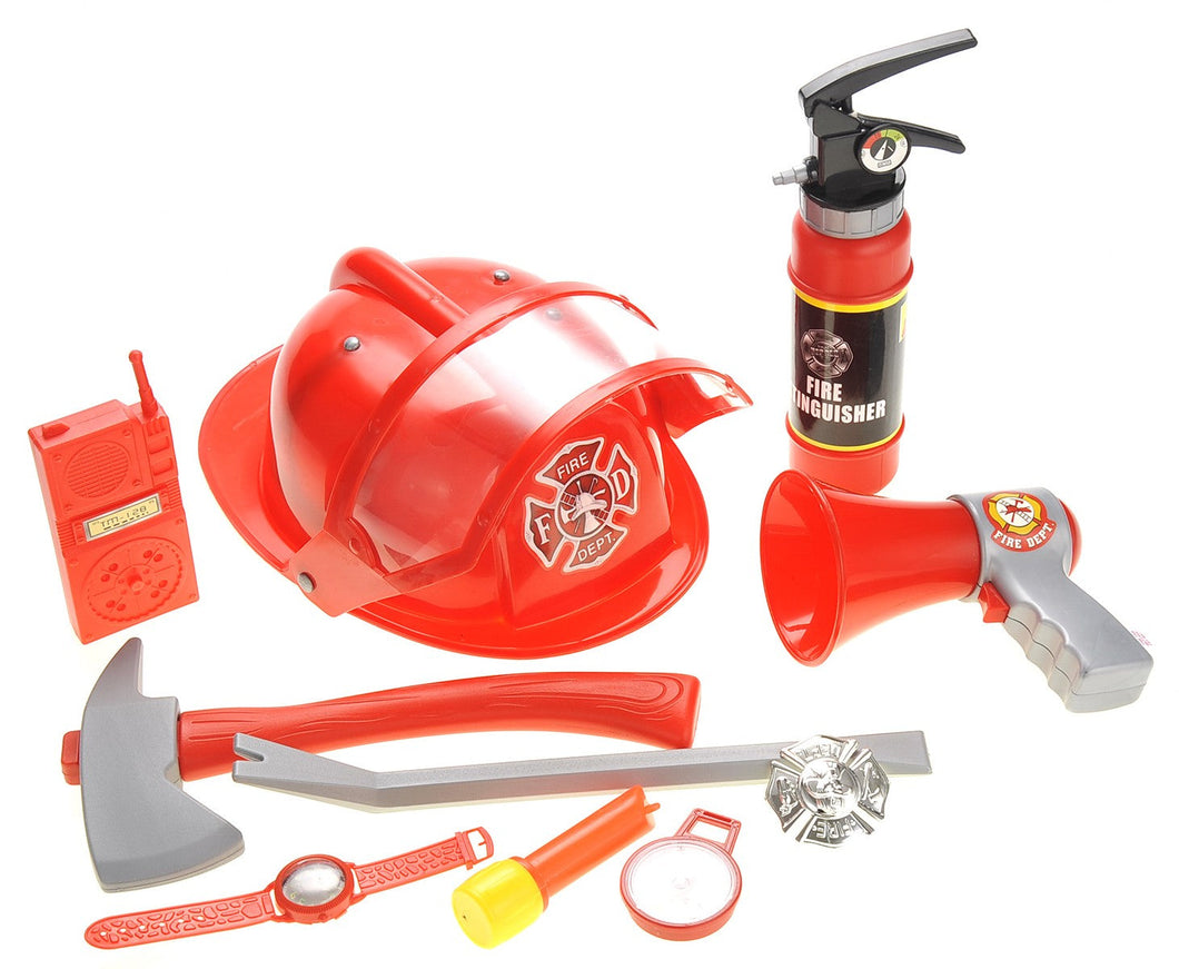 Fireman Gear Play Set For Kids With Helmet And Accessories
