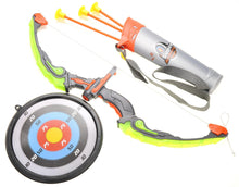Load image into Gallery viewer, Bow And Arrow Playset With Quiver And Target (Green)   (available for purchase in increments of 1)
