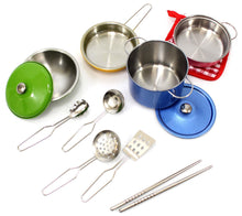Load image into Gallery viewer, Metal Pots And Pans Kitchen Cookware Playset  (available for purchase in increments of 1)

