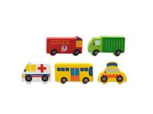 Load image into Gallery viewer, City Transportation Wooden Building Blocks 100 Pc
