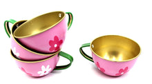 Load image into Gallery viewer, Metal Teapot And Cups Kitchen Playset (Flower)  (available for purchase in increments of 1)
