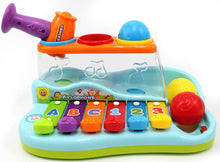 Load image into Gallery viewer, Rainbow Xylophone Piano Pounding Bench For Kids With Balls And Hammer  (available for purchase in increments of 1)
