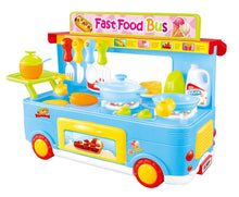 Load image into Gallery viewer, Fast Food Bus Kitchen Play Set Toy 29pcs (Blue)
