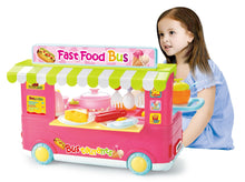 Load image into Gallery viewer, Fast Food Bus Kitchen Play Set Toy 29pcs (Pink)

