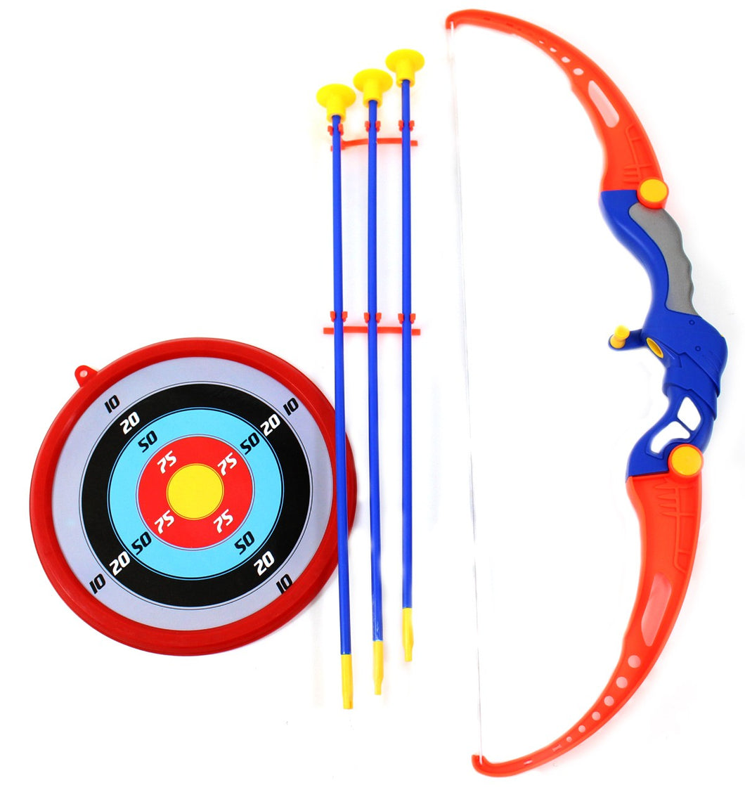 Kings Sport Toy Archery Bow And Arrow Set For Kids With Arrows, Target, And Quiver  (available for purchase in increments of 1)