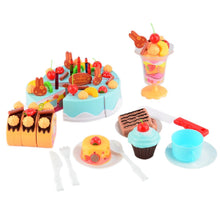 Load image into Gallery viewer, Birthday Cake 75pcs Pretend Play Food Toy Set (Blue)  (available for purchase in increments of 1)
