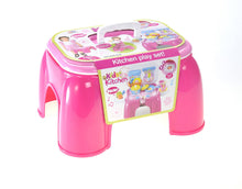 Load image into Gallery viewer, Portable Kids Kitchen Cooking Set Toy With Lights And Sounds, Folds Into Stepstool
