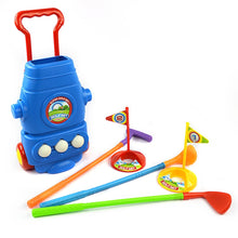 Load image into Gallery viewer, Deluxe Golf Set For Kids Comes With 3 Golf Clubs, 3 Balls, And 2 Practice Holes
