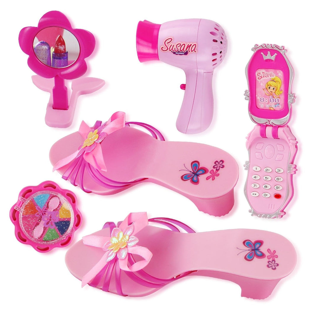 Princess Beauty Play Set With Hair Dryer, Shoes, And Accessories  (available for purchase in increments of 1)