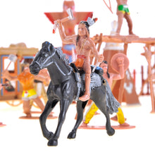 Load image into Gallery viewer, Wild West Native American Indians And Cowboy Playset  (available for purchase in increments of 1)
