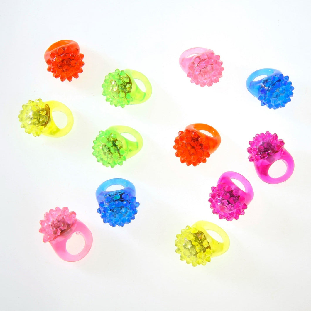 LED Light Up Rubber Rings | Pack Of 18 Rings