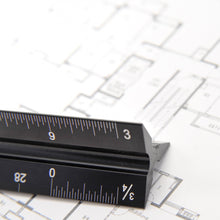 Load image into Gallery viewer, 12&quot; Aluminum Architect Scale Ruler
