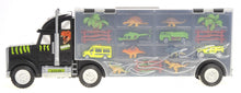 Load image into Gallery viewer, 22&quot; Transport Dinosaurs Car Carrier Truck Toy Includes Dinosaur Toys, Cars And Helicopter
