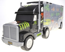 Load image into Gallery viewer, 22&quot; Transport Dinosaurs Car Carrier Truck Toy Includes Dinosaur Toys, Cars And Helicopter
