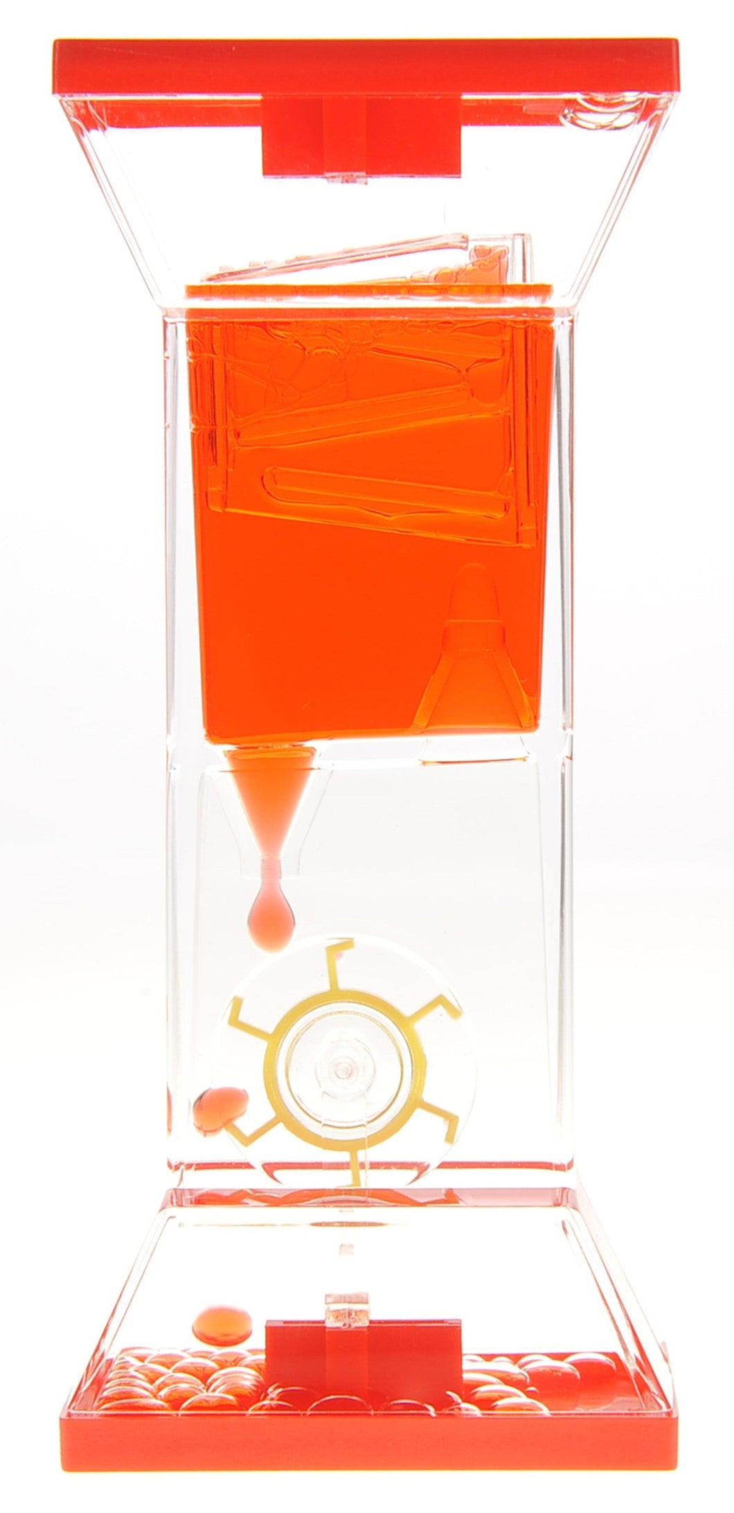 Liquid Motion Bubbler With One Wheel (Red) (available for purchase in increments of 1)