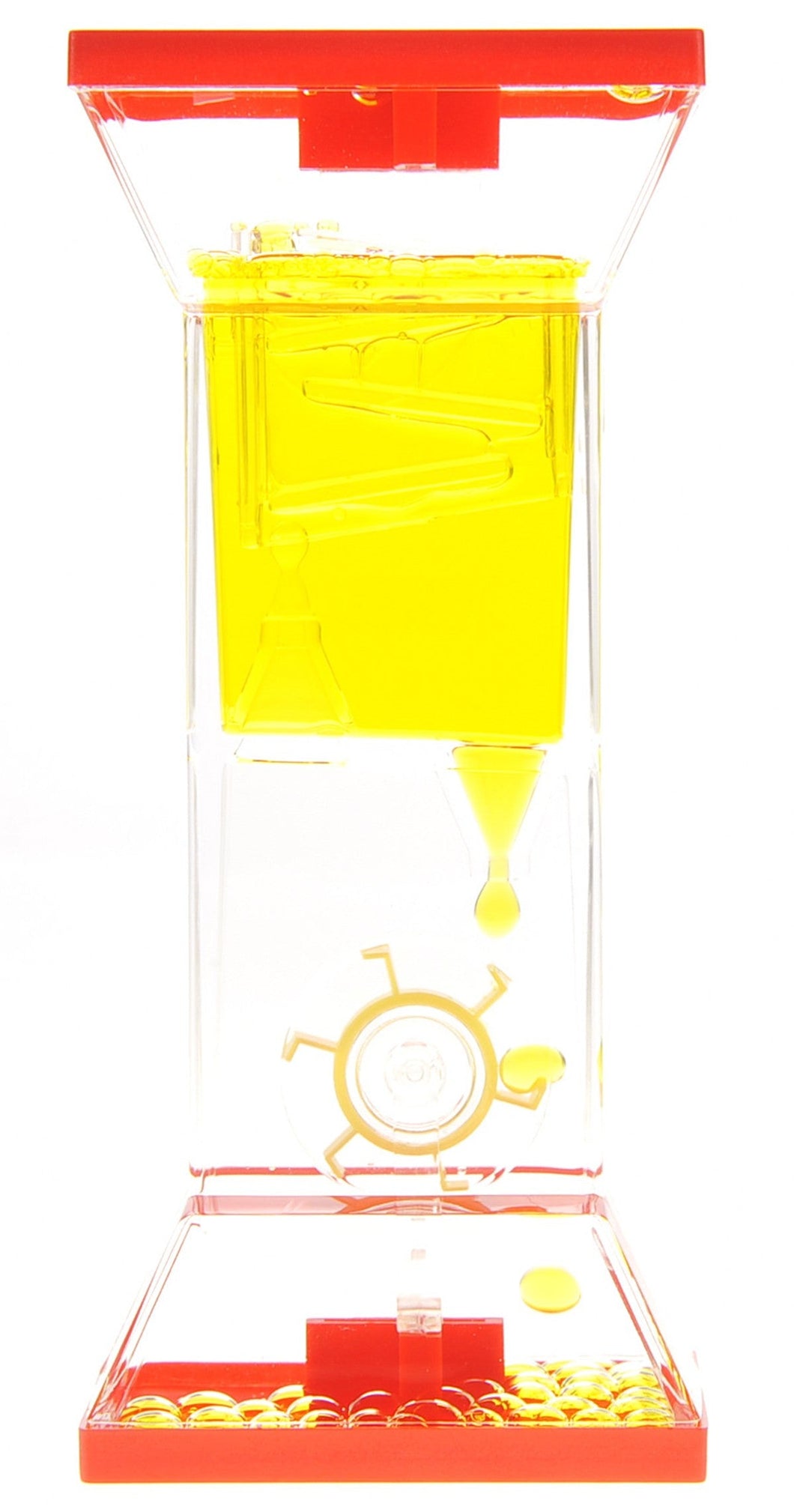 Liquid Motion Bubbler With Two Wheels (Yellow) (available for purchase in increments of 1)