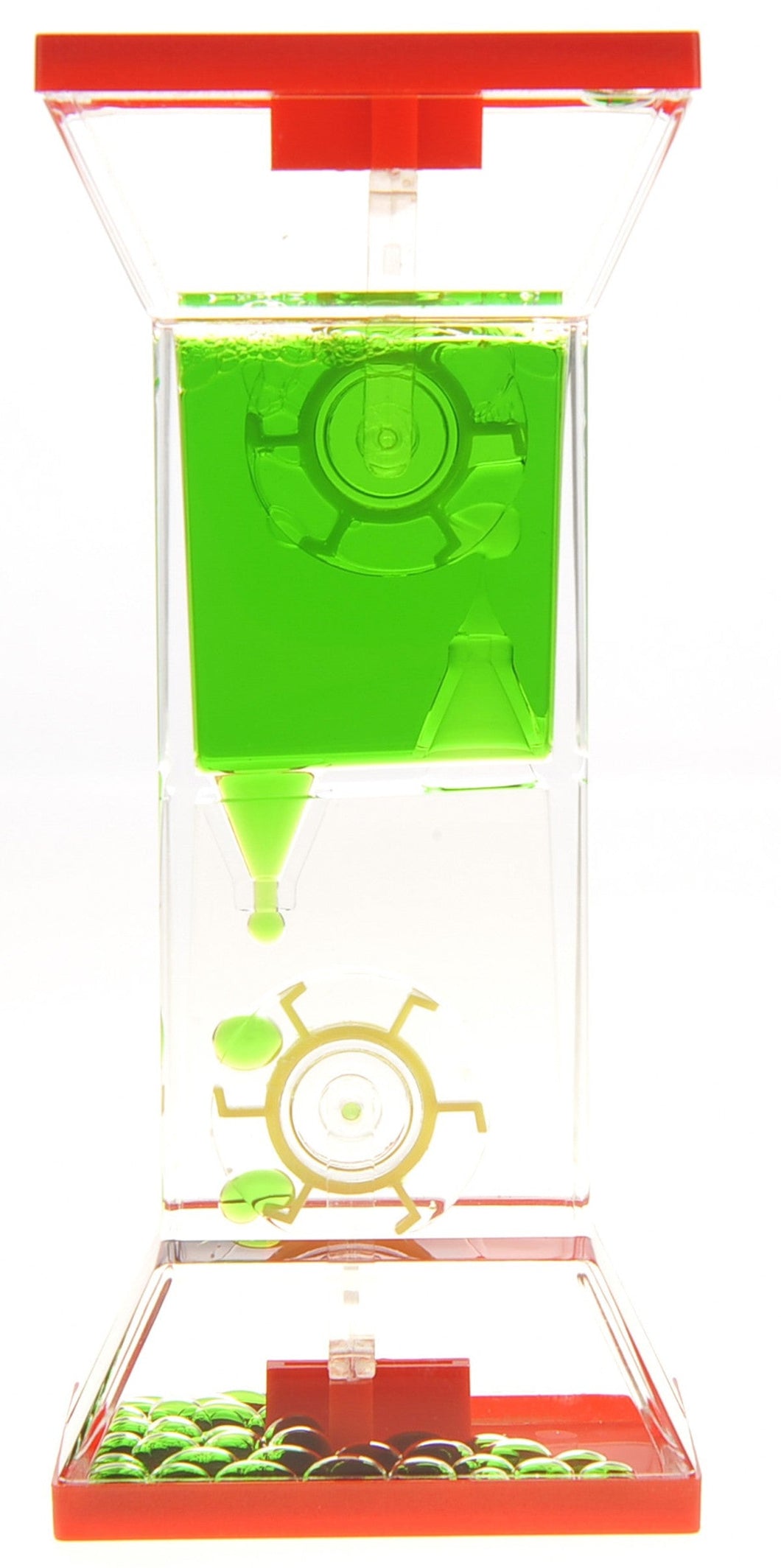 Liquid Motion Bubbler With Two Wheels (Green) (available for purchase in increments of 1)