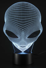 Load image into Gallery viewer, 3D Illusion Grow LED Alien Shapes Lamp 7 Colors USB Power
