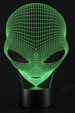 Load image into Gallery viewer, 3D Illusion Grow LED Alien Shapes Lamp 7 Colors USB Power
