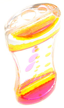 Load image into Gallery viewer, Liquid Motion Bubbler (Yellow Pink) (available for purchase in increments of 1)
