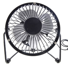 Load image into Gallery viewer, Portable Mini Metal USB Table Fan (Black)  (available for purchase in increments of 1)
