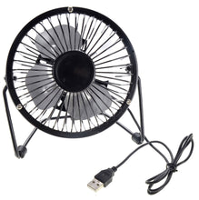 Load image into Gallery viewer, Portable Mini Metal USB Table Fan (Black)  (available for purchase in increments of 1)
