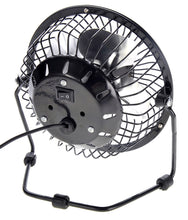Load image into Gallery viewer, Portable Mini Metal USB Table Fan (Black)  (available for purchase in increments of 1)
