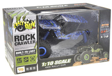 Load image into Gallery viewer, 1:10 RC 2.4G 4WD Rally Rock Crawler Car (Blue)
