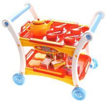 Load image into Gallery viewer, Tea Time Trolley Cart Pretend Play Set

